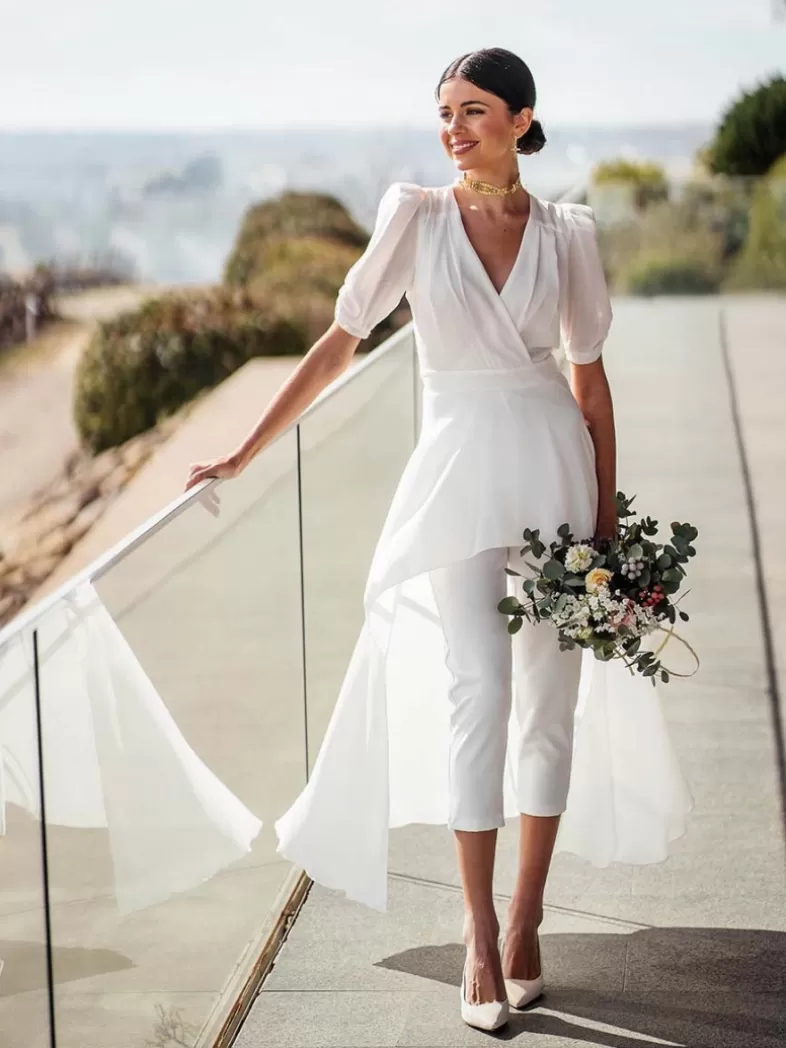 Mariquita Trasquilá Evénements | Robes De Mariée^COMBINAISON COLUMELA Blanc