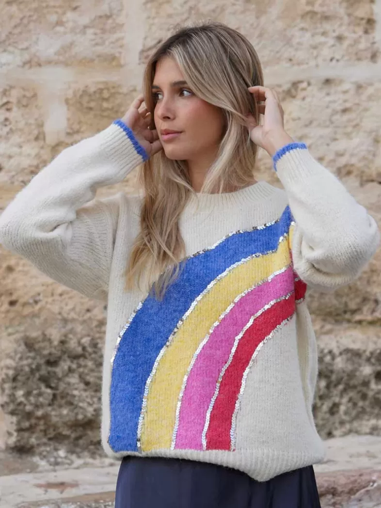 Mariquita Trasquilá Style De Rue | Pulls Et Sweat-shirts^PULL RAINBOW AzulMarino
